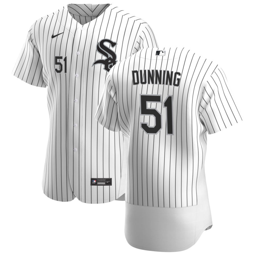 Chicago White Sox #51 Dane Dunning Men Nike White Home 2020 Authentic Player MLB Jersey->chicago white sox->MLB Jersey
